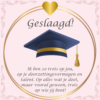 Kaartje 'Geslaagd'
