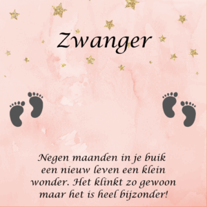 Kaartje 'Zwanger'